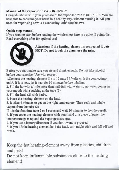De Verdamper Glass Fordamper Basic/Small/Deluxe