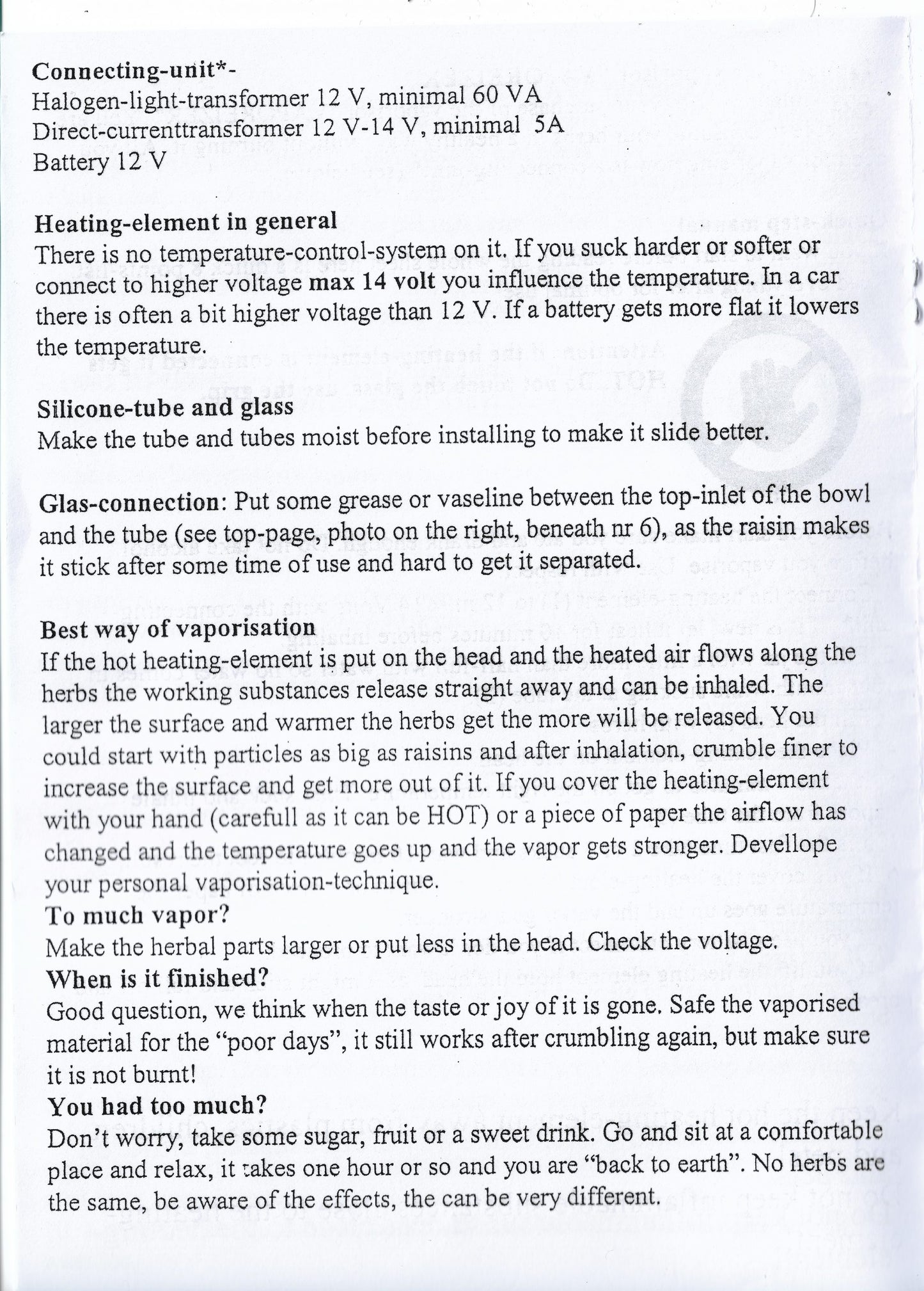 De Verdamper Glass Fordamper Basic/Small/Deluxe