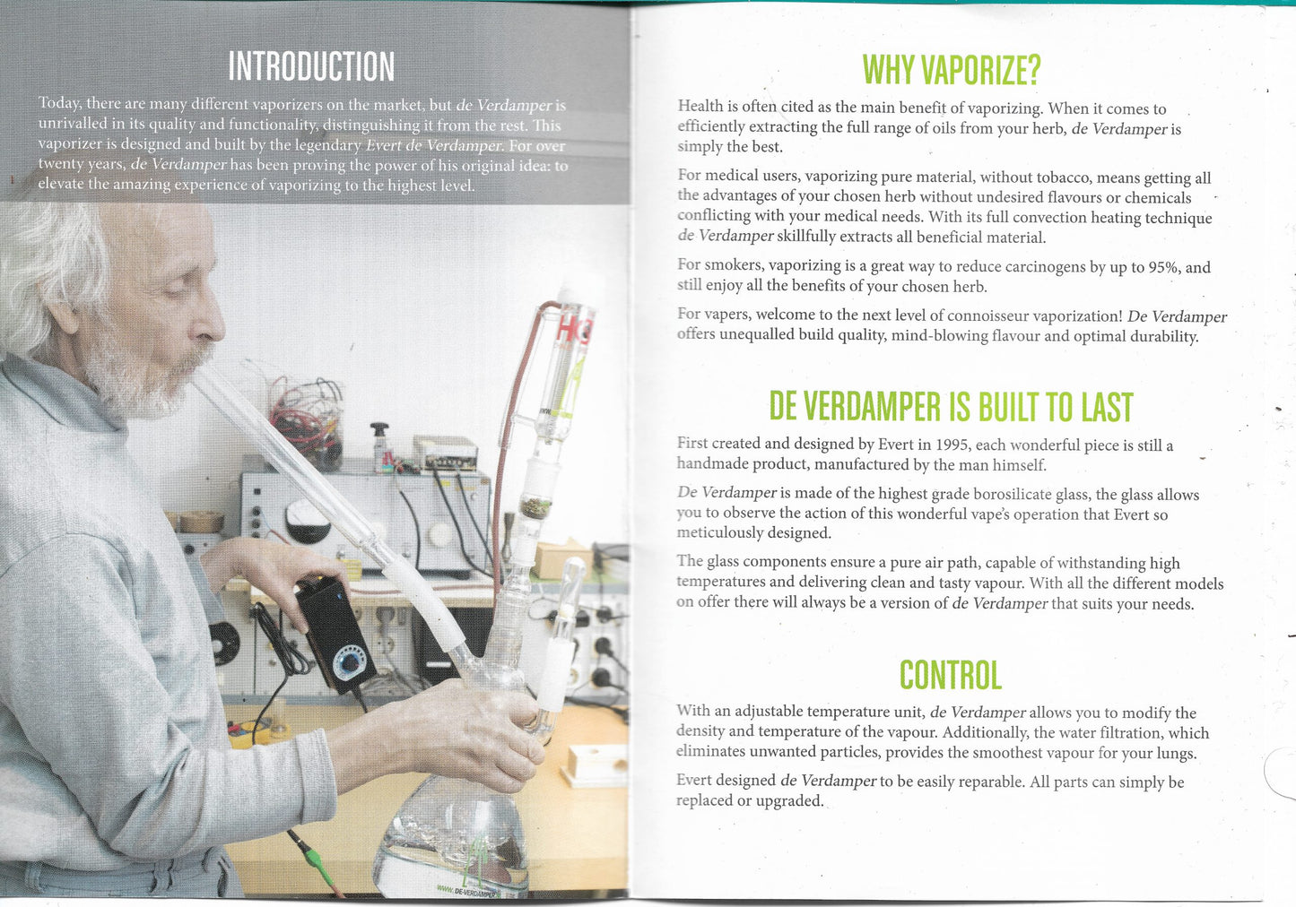 De Verdamper Glass Fordamper Basic/Small/Deluxe